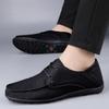 Модная мужская обувь из коричневой кожи, Модная формальная мужская обувь, Мокасины, Итальянская дышащая мужская обувь для вождения, Черная, Большой размер 38-47