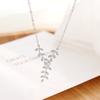 925 Sterling Silver Leaves Necklaces & Pendants for Women Fashion Lady Festival Gift Sterling-silver-jewelry