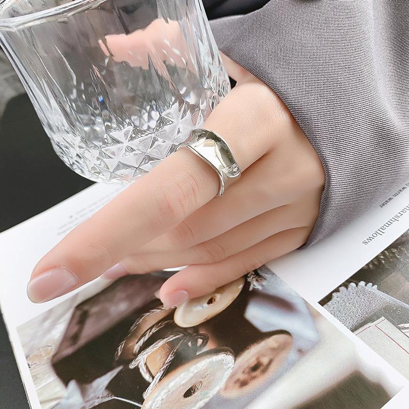 BF CLUB Silver Color Rings for Women Fashion Geometric Handmade Irregular Vintage Simple Ring Party Christmas Gift
