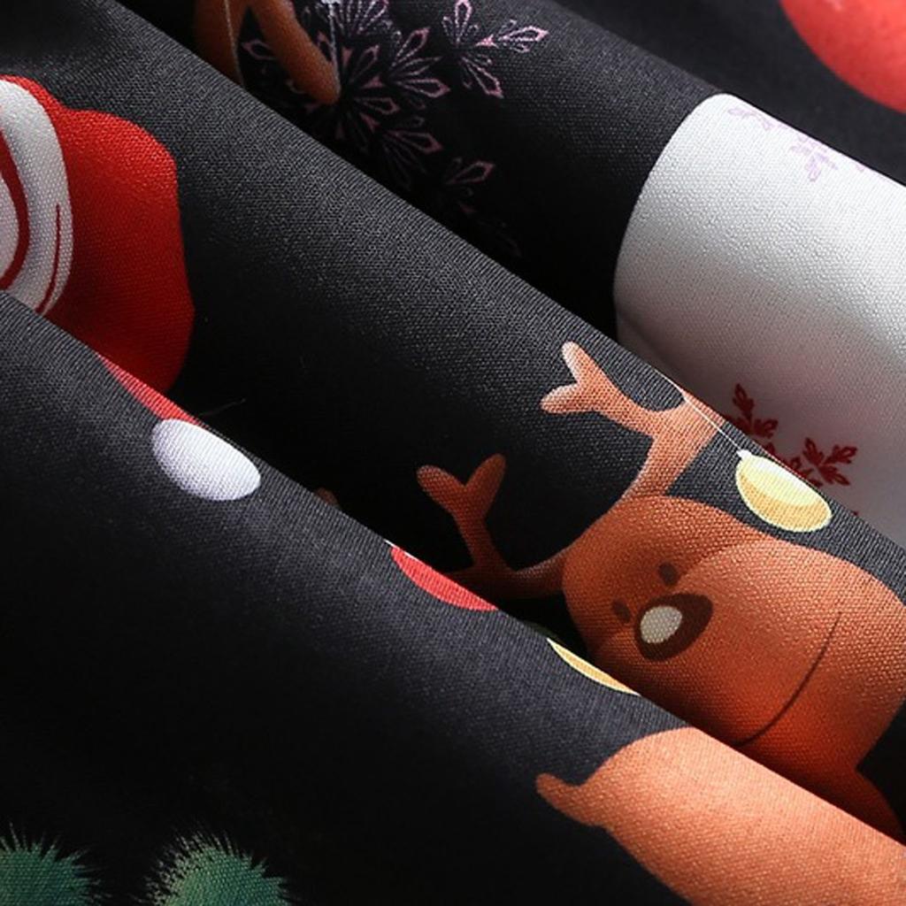 (Great home)Women's Christmas Sexy Halter Neck Santa Print Dress Party Mini Dress