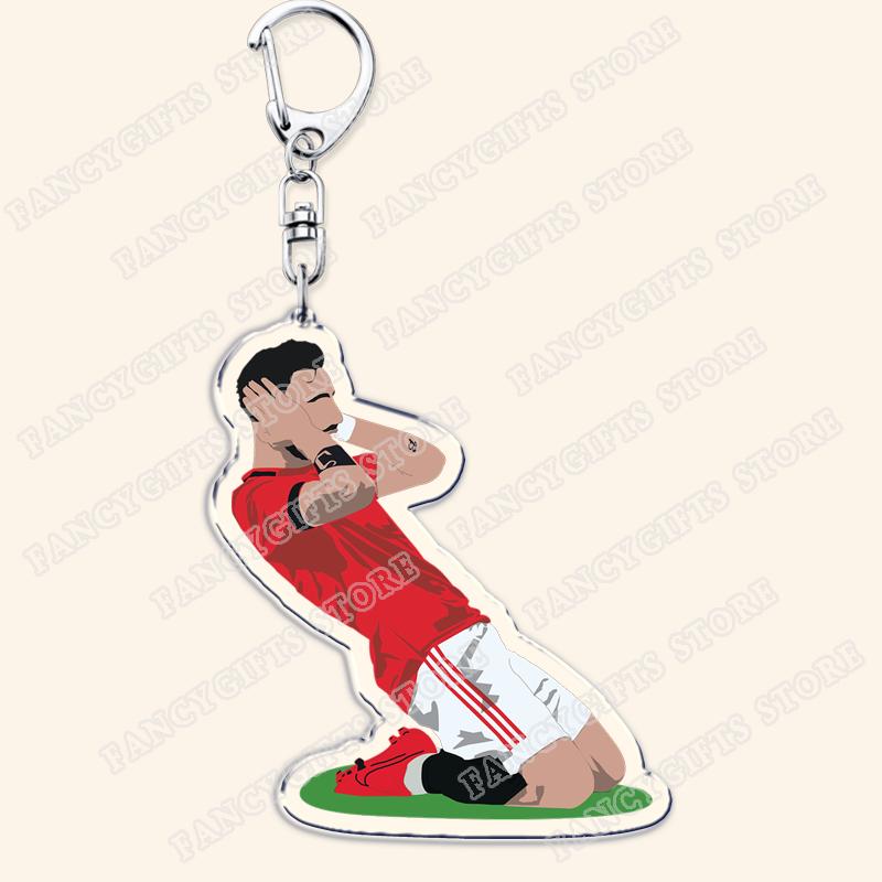 Popular Soccer Ball Player Keychains for Accessories Bag Football Key Chain Ring Fans Gifts Friends Keyrings 4