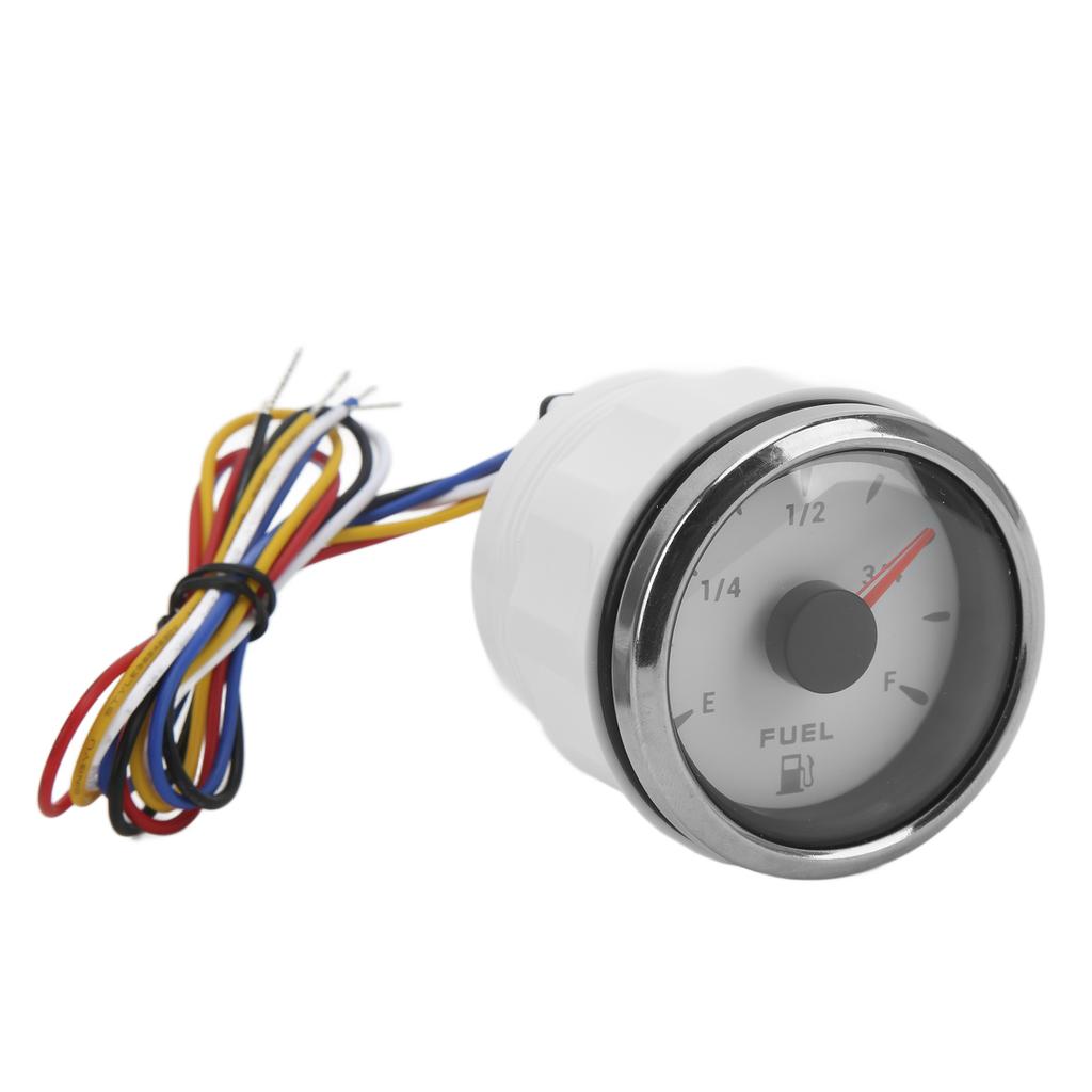 52MM Fuel Level Gauge 0‑190 Ohm Fuel Tank Meter with 7 Color Backlight for Car Boat RV Yacht