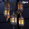 2Pcs Retro Moroccan Candle Holder Hanging Lantern Wedding Celebration Decorative Candlestick