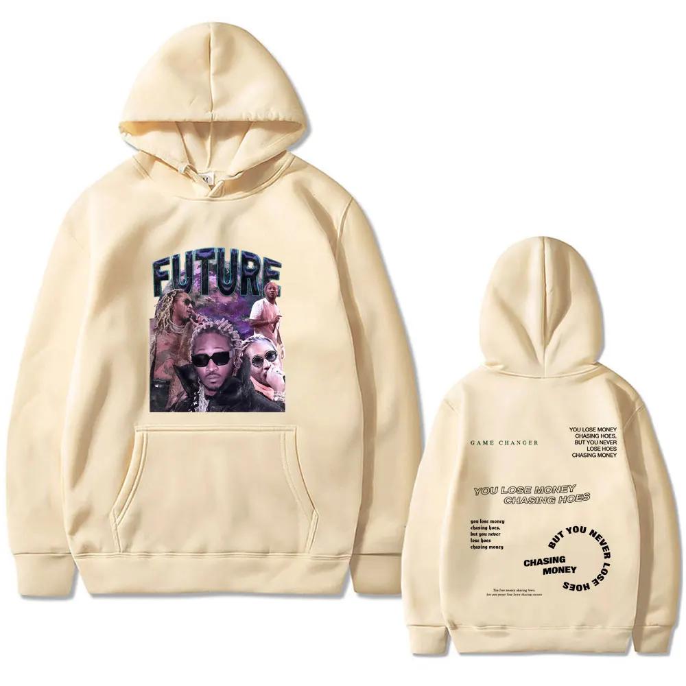 Худи рэпера Future Мужское Женское Хип-хоп Мода Поп-музыка Уличная одежда Мужская Повседневная Винтажные Худи Мужской Оверсайз Худи Свитшот