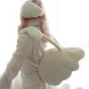 Original New Snow Melting Angel Plush Wing Bag Hand Held One Shoulder Design Cute Bag Student Travel Bag Fashionable Versatile
