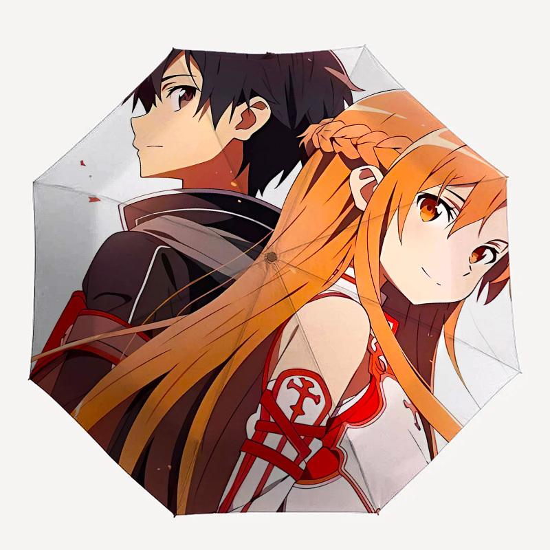 Sword Art Online Asuna- Automatic Opening and Closing, 8-rib Structure Portable Umbrella, Suitable for Men and Women in All Seasons - Perfec