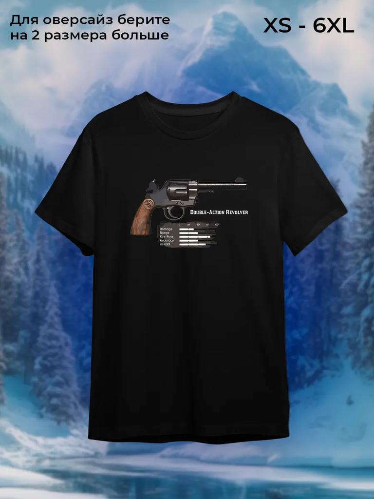 Футболка с изображением револьвера двойного действия из RDR 2