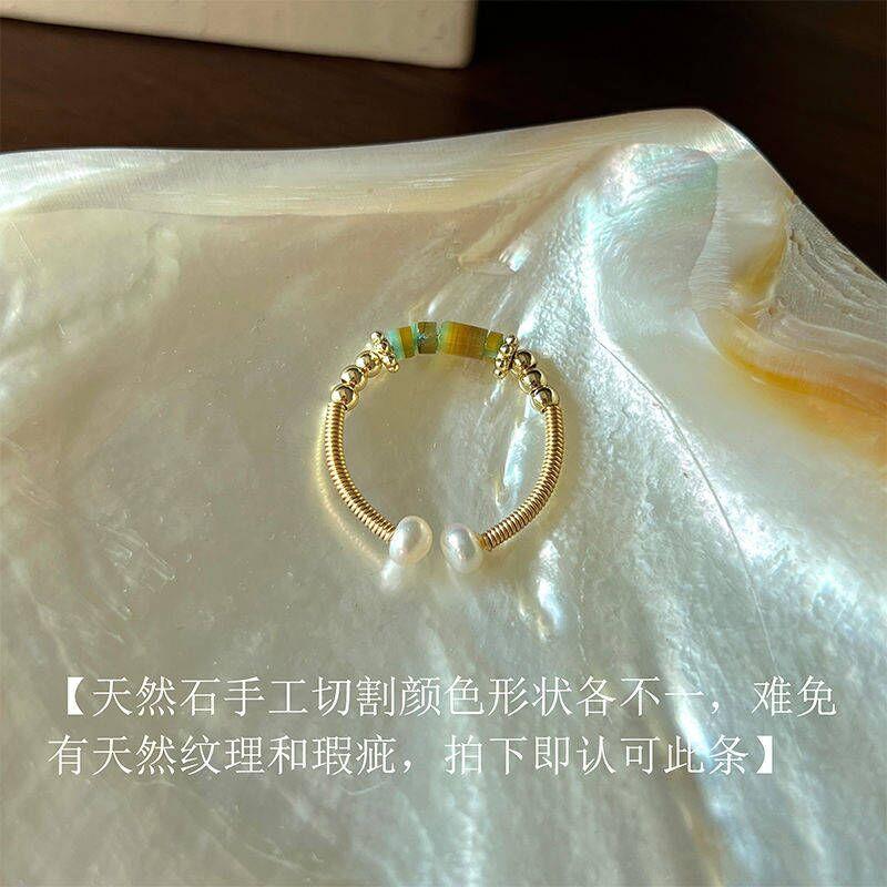 Кольцо с жемчугом Bunny, модное кольцо в стиле Хепберн, женское, нишевый дизайн, высокое чувство