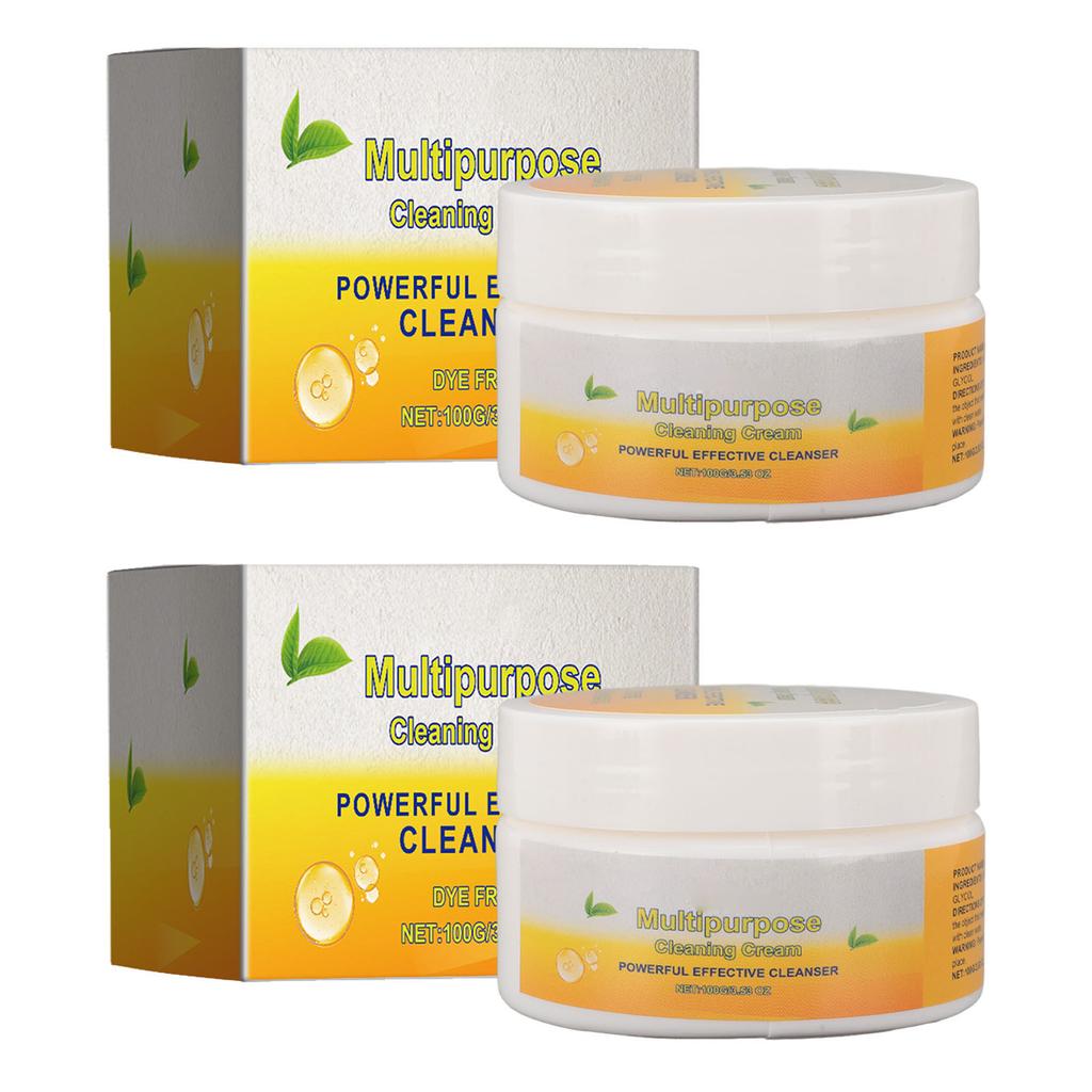 2 шт. Универсальная чистящая паста без красителя, удаление масляной грязи, безопасный многоцелевой чистящий крем для
