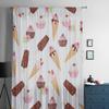 Тюлевая занавеска с конусом мороженого и кексами для гостиной, прозрачная занавеска с балдахином для кухни, спальни, оконные шторы