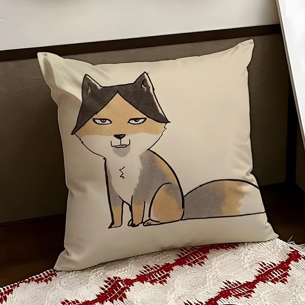Sneaky Tibetan Fox Cushion Cover Reversible Soft Durable Pillow Cover Home  Car MultiScene Use for Daily Comfort