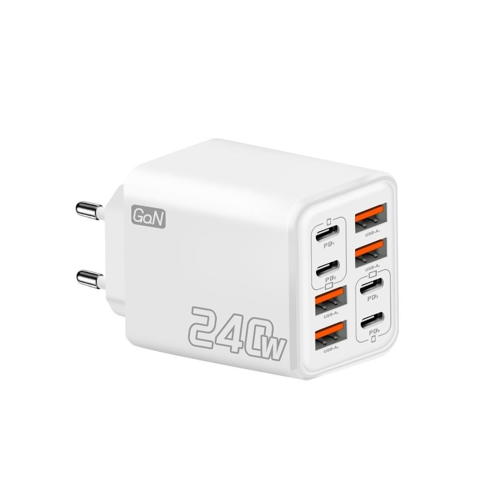 240W Power USB C Charger Head 8 Ports Fast Charger Adapter Wall Charger Adapter Mobile Phone