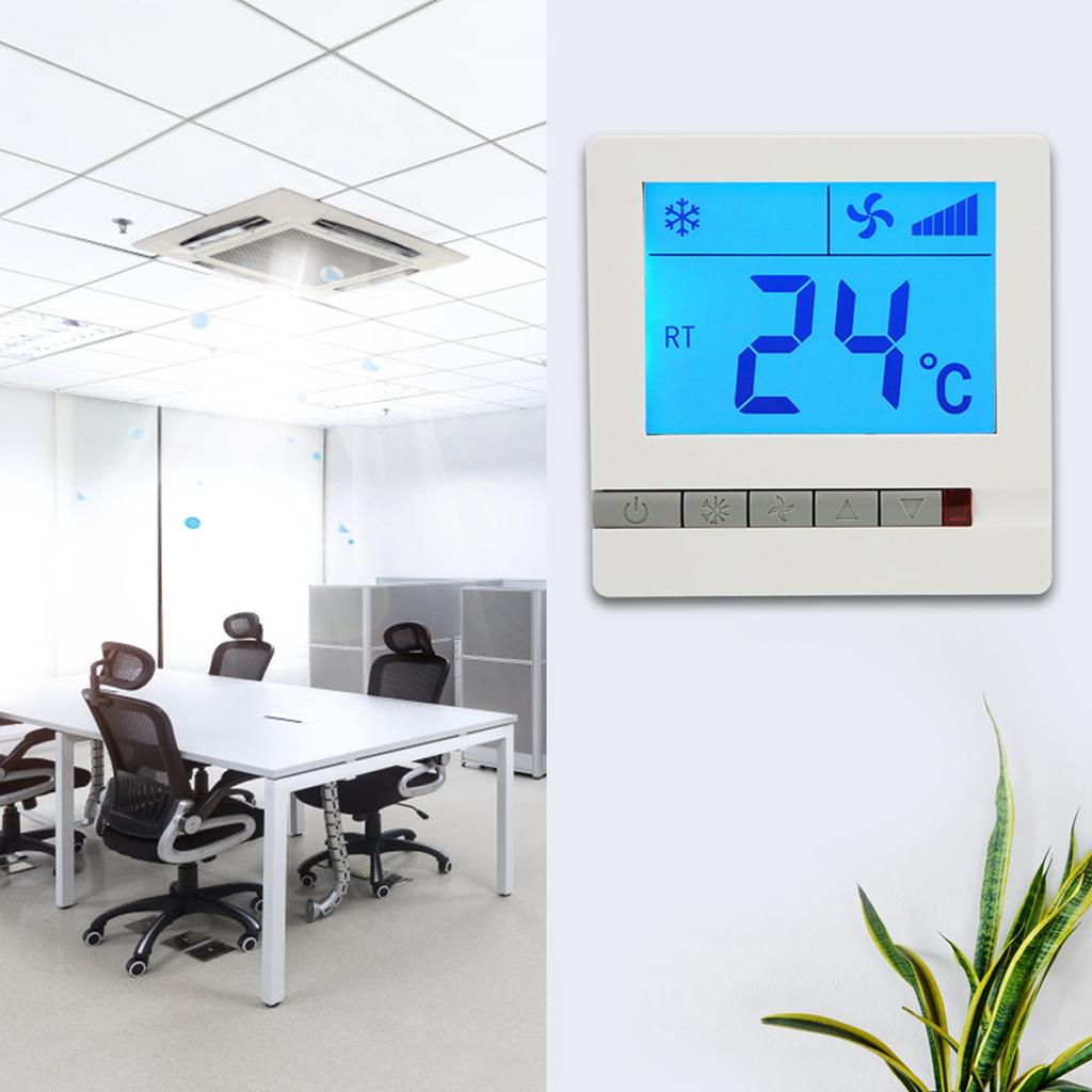 Цифровой термостат с ЖК-дисплеем, защита компрессора с задержкой, регулятор температуры фанкойла