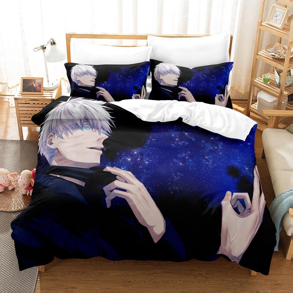Anime Jujutsu Duvet Cover pillowcase Bedding Bedroom Decoration Children Gift adult Single Double bed Large SizeZip Duvet Cover