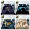 3D Luxury Map Bedding Personalized Pattern Quilt Cover Pillowcase 2 or 3 Pieces of Microfiber Fabric Comfortable and Soft Home Decoration