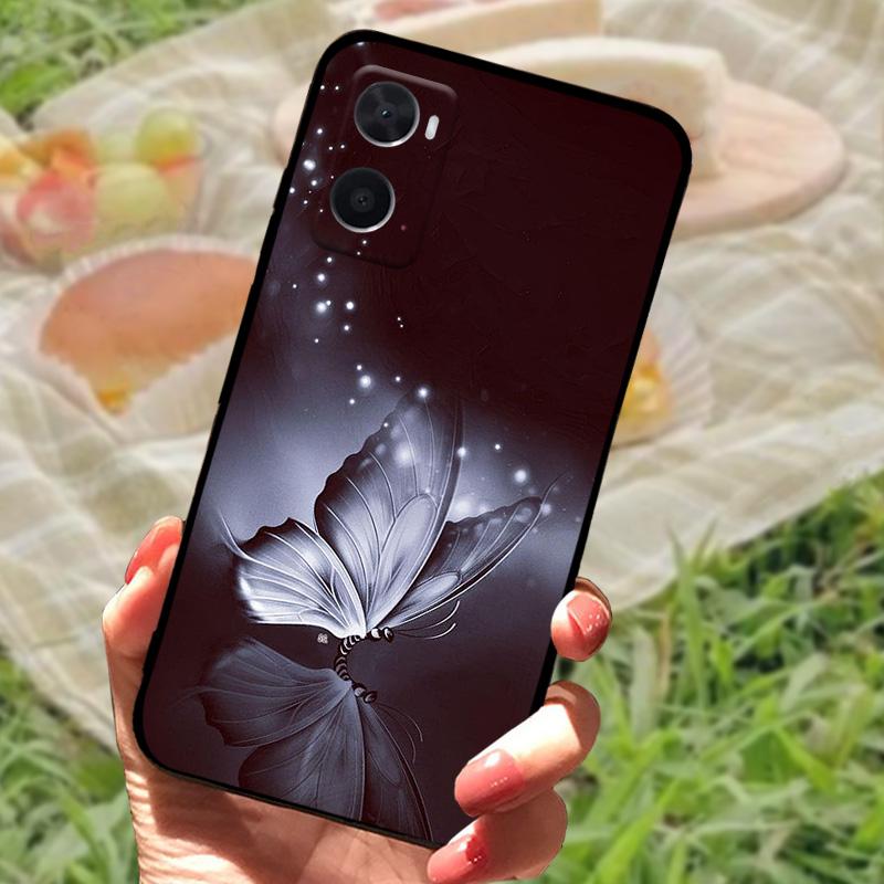 Чехол для OPPO A96 A36 A76 4G, противоударный задний мягкий чехол из ТПУ для телефонов OPPO A96 A36 A76 4G, роскошный черный защитный Fundas