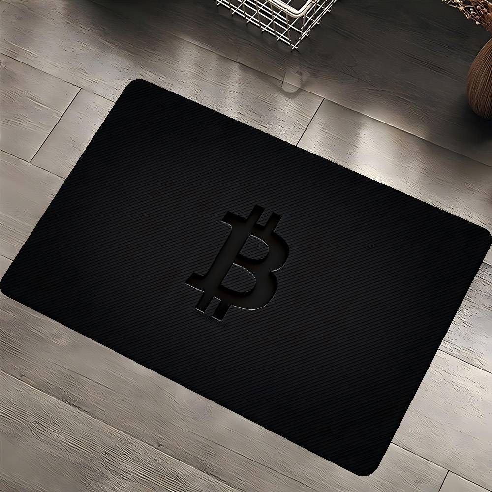 B-Bitcoin Логотип Кухонный коврик Детская комната Спальня Декор Балкон Противоскользящий коврик для двери Гостиная Alfombra