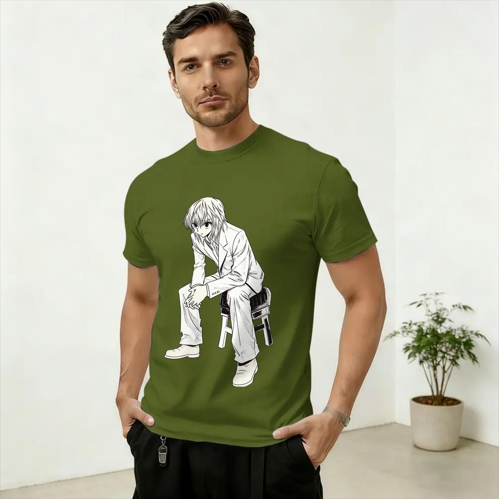 Kurapika T Shirts Unisex Pure Cotton Awesome TShirts Crew Neck Tees Short Sleeve Clothing New Arrival