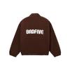 Li Ning Sports Basketball Series Polo Collar Loose Short Cotton Jacket Men Jacket Earth-Brown AJMR021-1