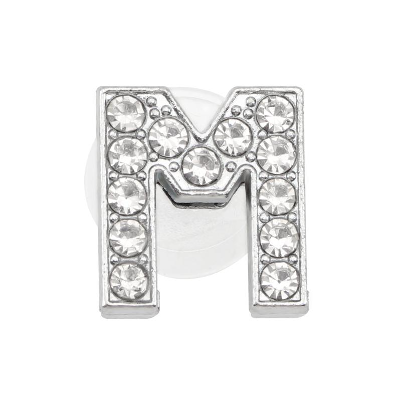 1 шт. Шармы для обуви Блестящие Стразы Буква Кристалл Алфавит Шарм для обуви Украшения Ювелирные изделия Слайдер Браслет Наручные повязки Аксессуар