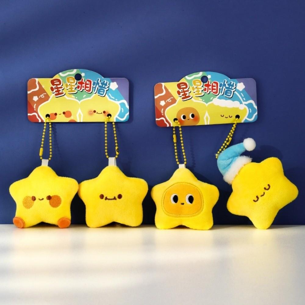 Graduation Gifts Plush Star Keychain Cute Wishing Star Pendant Charms Bag Hanging Bag Key Decor