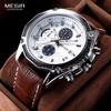 Quartz Male Watches Genuine Leather Watches Racing Men Students Game Run Chronograph Watch Male Glow Hands for Man 2015