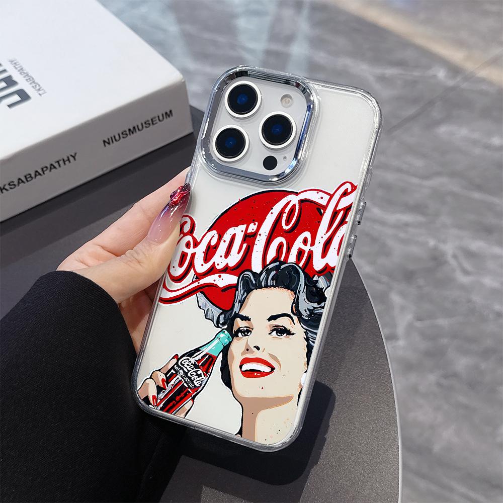 Чехол для телефона с горячим напитком c-cola c-coca для Samsung Galaxy S25 S24 S23 S22 S21 S20 FE Ultra Edge Plus 4G 5G Прозрачный Мягкий Чехол
