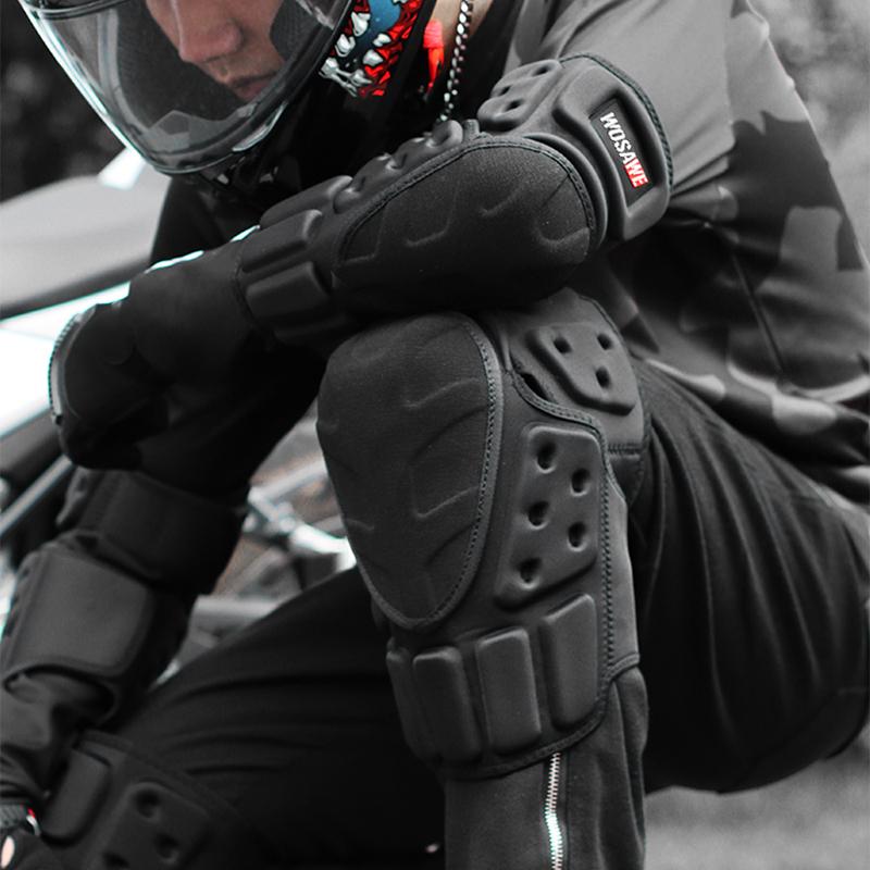 WOSAWE комплекты защитного снаряжения для мотоциклов, бронежилет для мотокросса, противоскользящие наколенники и налокотники