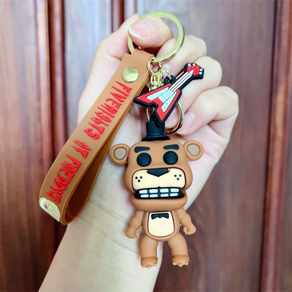 Мультяшная Игровая Фигурка FNAF Медведь Фредди Фазбер Модель Игрушка Пять Ночей с Фредди Брелок для Ребенка Подарок на День Рождения