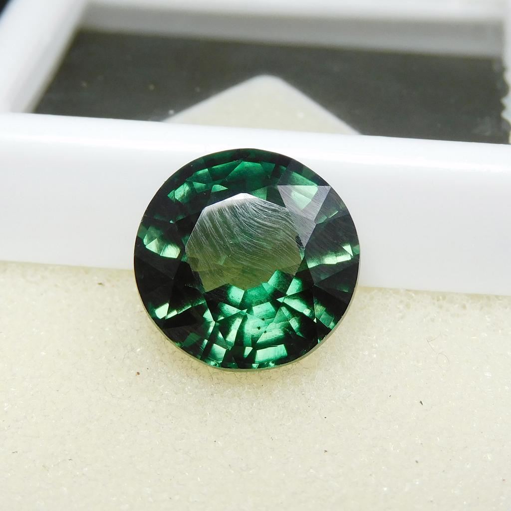Beautiful 11.90 Ct Green Sapphire Round Cut Natural Loose Gemstone
