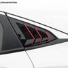 Rear Side Window Louvers Shutters Sunshade Air Panel Cover Trim For Honda Civic 2016 -  ABS Carbon Fiber / Black Accessories