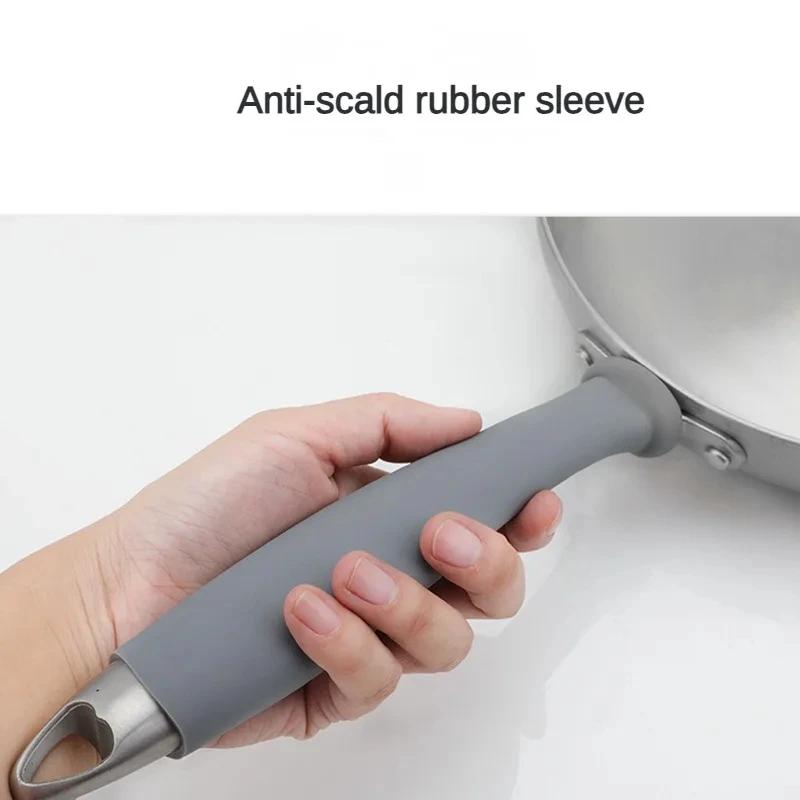 WIKHOSAR Frying Pan Handle Protector Anti-scalding Pot Handle Heat Resistant Cover Handle Holder Sleeve Pan Handle Sleeve