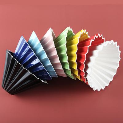 Origami Art V60 Фильтр для кофе Красочные керамические аксессуары для кофе-бара Конусный фильтр Koffie Постоянный фильтр Ситечко для кофеварки