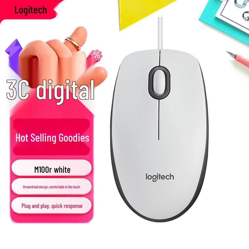 Logitech Проводная оптическая мышь M100r