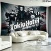 Настенный гобелен Tokio Hotel Эстетичный настенный подвес Печатная ткань Одеяло Декоративные гобелены для спальни гостиной Домашний декор