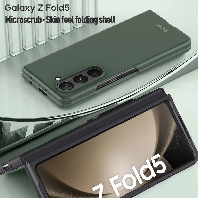 Для Samsung Galaxy Z Fold 5 4 3 ZFold5 чехол матовый, приятный для кожи, ультратонкий складной противоударный защитный пластиковый жесткий чехол
