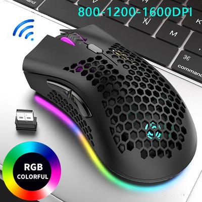 Беспроводная мышь 2,4G, легкая сотовая конструкция, беспроводная игровая мышь с RGB-подсветкой