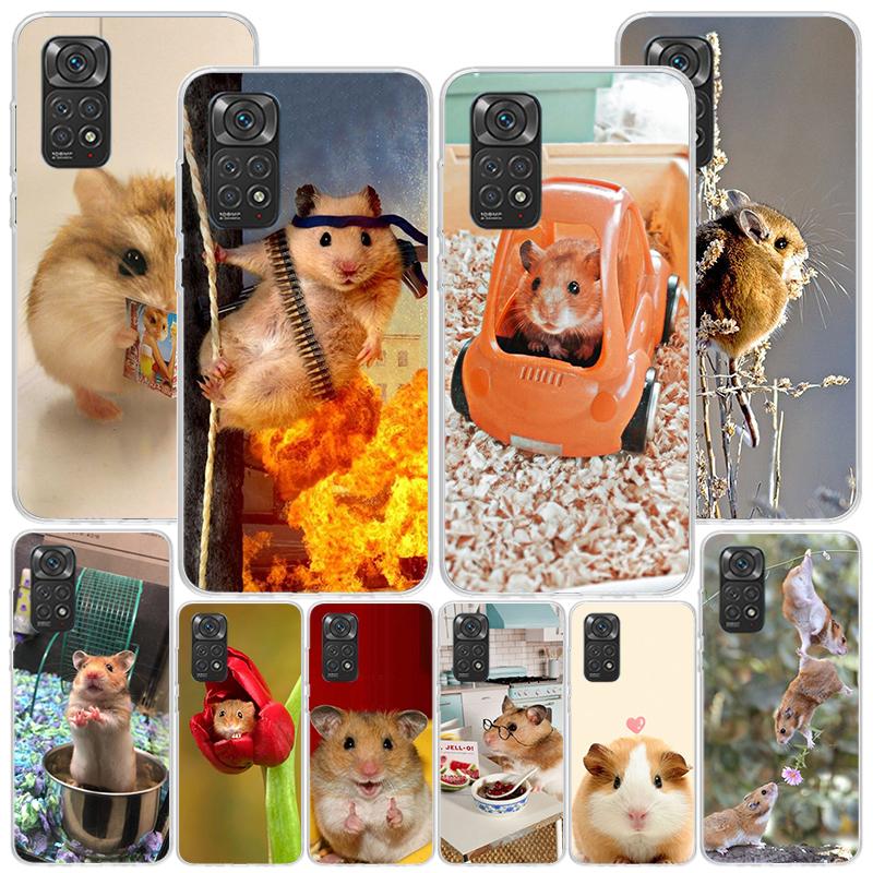 Cute Lovely Pet Hamster Phone Case For Xiaomi Redmi Note 15 14 13 12S 12 11 Pro Plus 14S 11S 11E 10 10S 11T 5G Personalized Cove