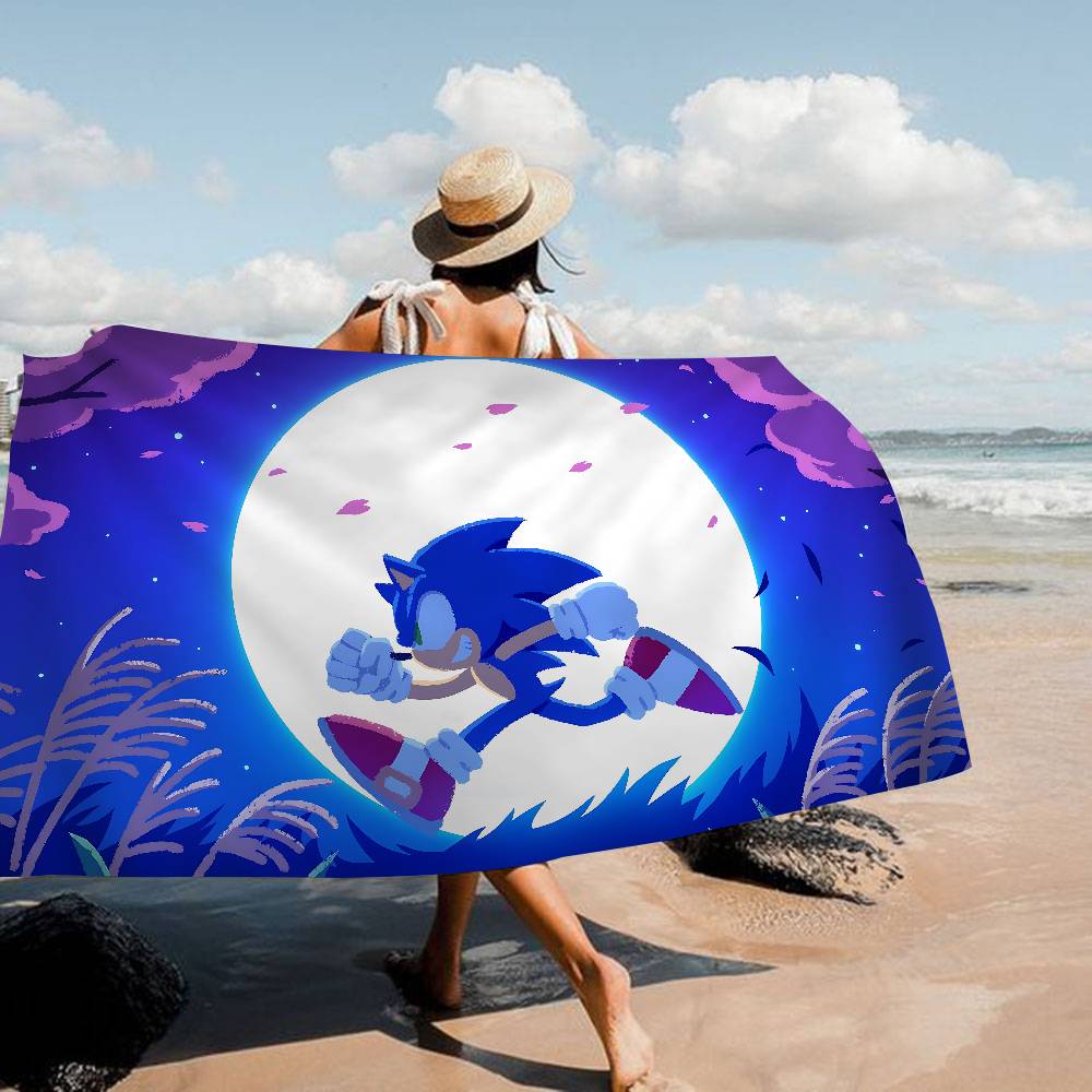 Anime S-SonicS H-HedgehogES Big Microfiber Beach Towels Quick Dry Towel Sand Beach Towels Pool Towel For Travel Swim Pool Yoga