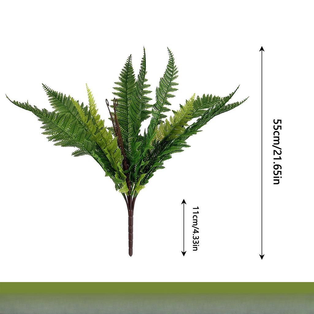 Artificial Plant Feel Soft Glue Giant Fern Leaves Persian Fern Plant Wall Fake Flower Green Plant Decoration