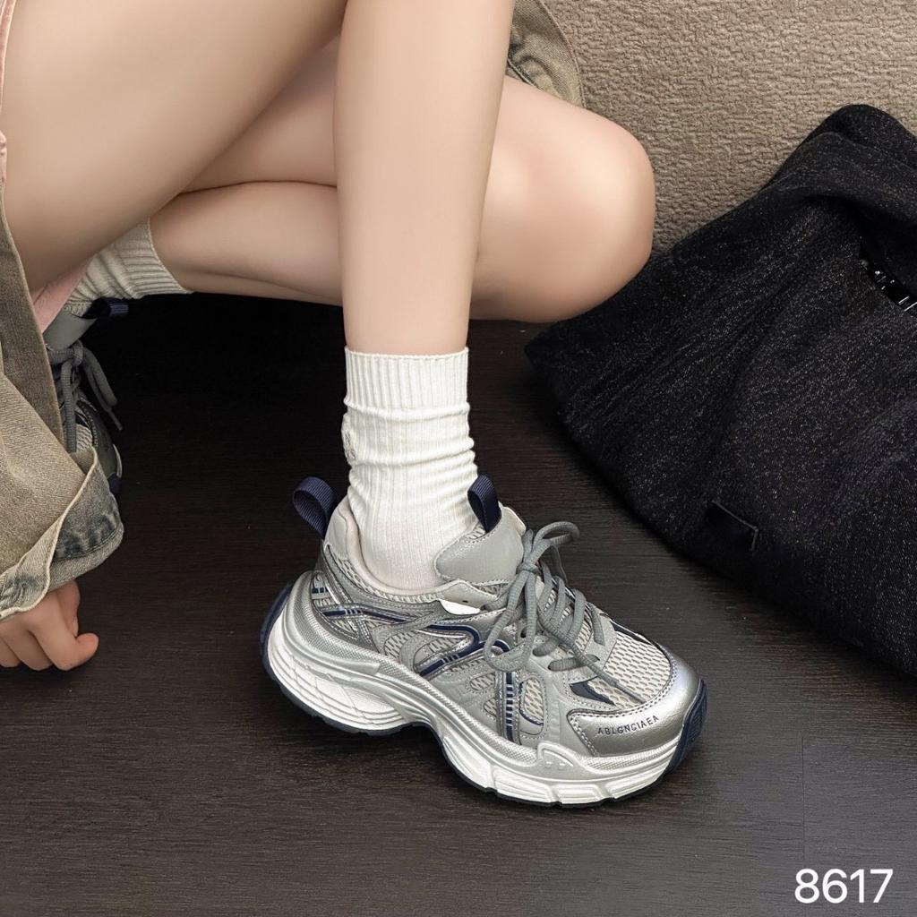 Европейская станция 2025 осень новая сетчатая платформа папины кроссовки женские легкие с увеличением роста универсальные повседневные спортивные кроссовки трендовые