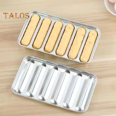 Форма для сосисок из нержавеющей стали, 6-гнездная форма для хот-догов для домашней кухни, антипригарный инструмент для выпечки, детская еда, сосискоделательная машина с крышкой