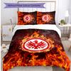 Eintracht Frankfurt Football Printed 3 Pieces Bedding Set, Comfortable Skin Friendly Bedroom Duvet Cover Set