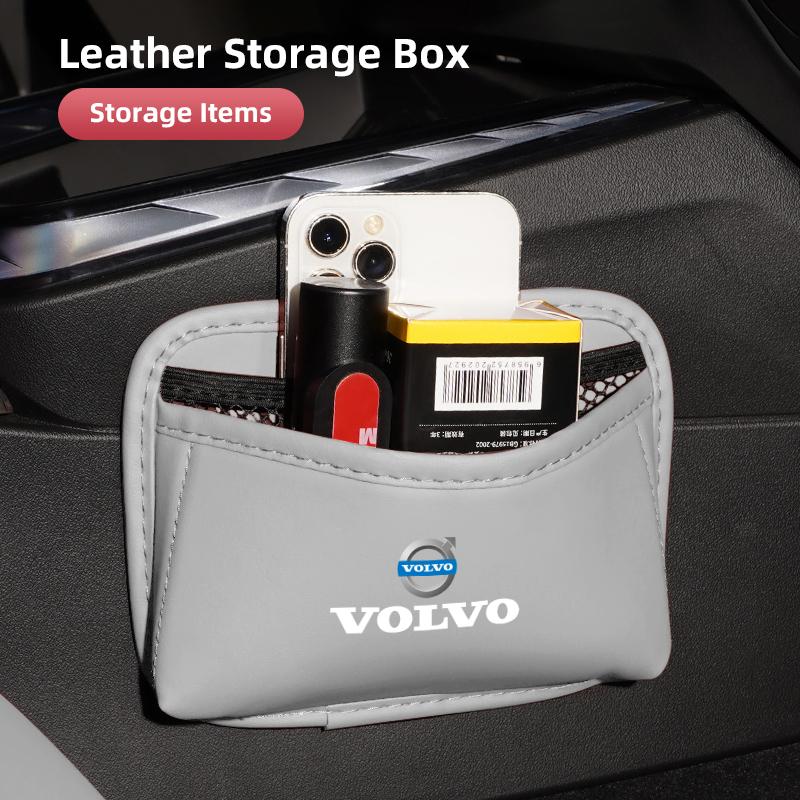PU Leather Car Storage Organizer Bag Pocket For Volvo Xc60 XC40 EX40 Xc90 S60 S90 EX30 V40 V60 V50 V90 S80 C40 V70 XC70 C30 EX90