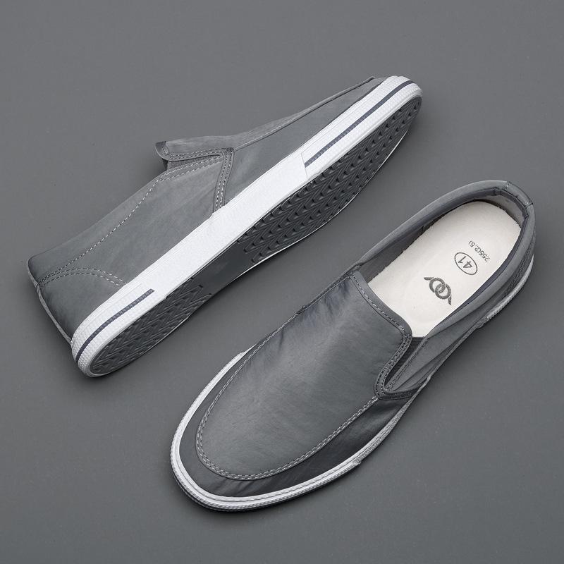 Новейшая мужская вулканизированная обувь, обувь-лоферы слипоны, дышащие кроссовки в корейском стиле, балетки, модная мужская повседневная парусиновая обувь