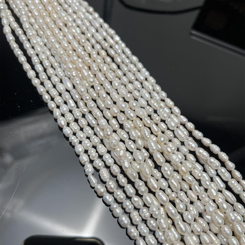 1 нить мини белых бусин из натуральной ракушки перламутра, бохо ручной работы, рисовые бусины, 2,8-3,2 мм, для изготовления украшений своими руками, 36 см, низкое качество, но недорогие