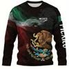 Mexico Eagle 3D Print T-Shirt Men Women Casual Long Sleeve Fashion Comfortable T Shirts Oversized Tees Tops Kid Man Clothing