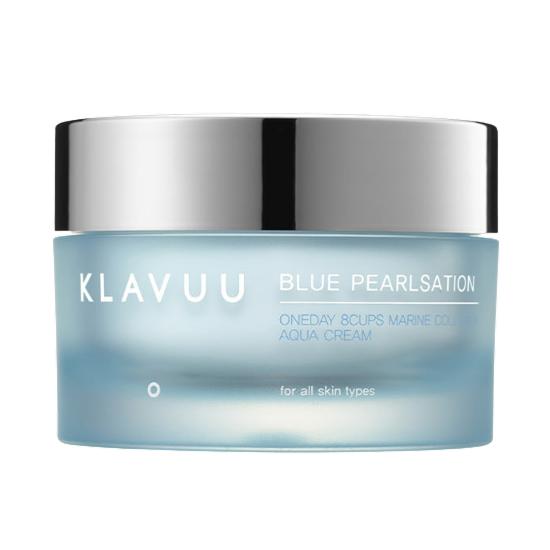 Klavuu Blue Pearlsation One Day 8 Чашек Морской Коллаген Аква Крем 50 мл – Глубокое Увлажнение и Подтягивающий Увлажнитель
