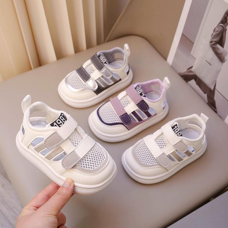 Baby Sandals Girls Summer 2025 New Baotou Sports Single Mesh Shoes Medium and Small Children Boys Beach Sandals