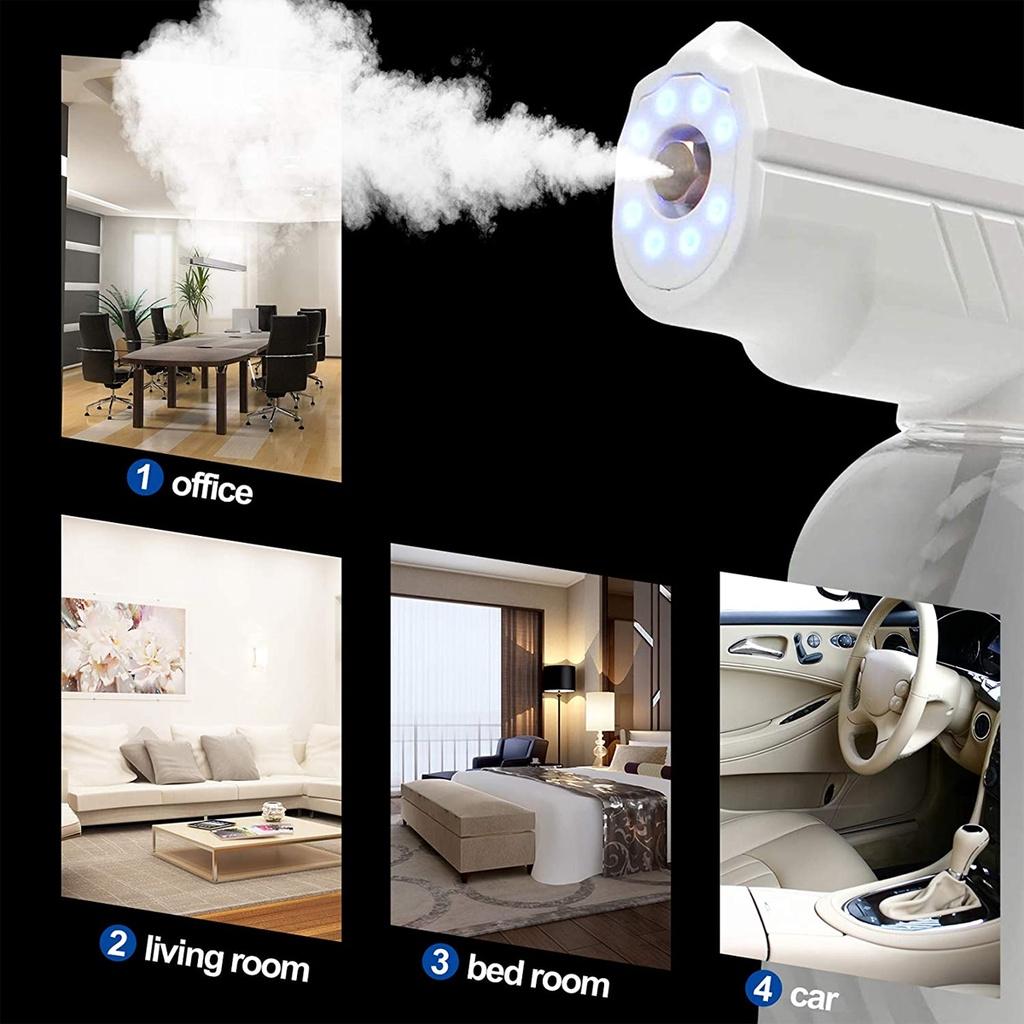 800 мл Портативный беспроводной распылитель Машина Синий свет Нано-паровой распылитель Дезинфекция Распылитель USB-зарядка 1000 Вт